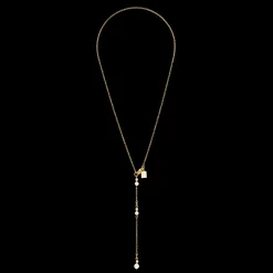 COEUR DE LION Necklace Y Fairy Freshwater Pearl Gold