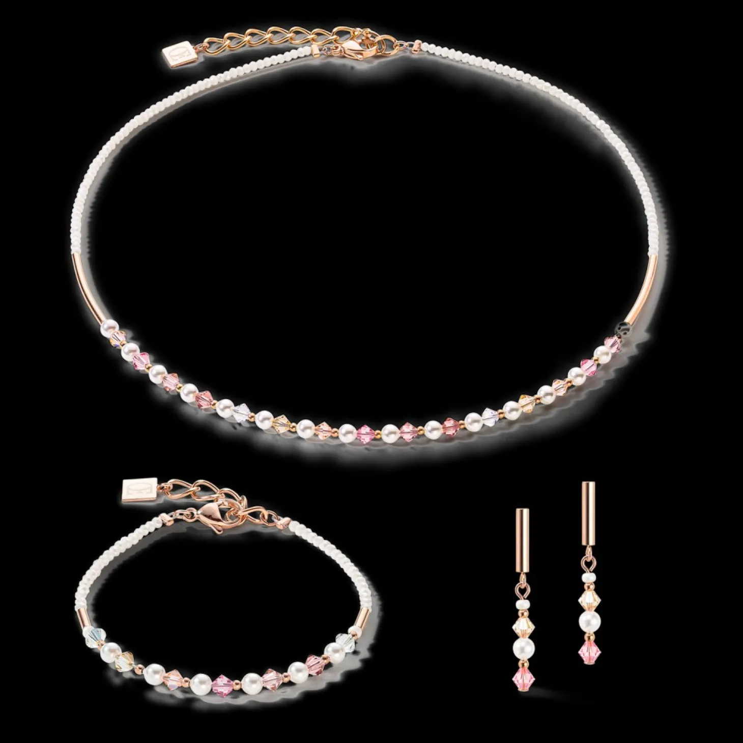 COEUR DE LION Princess Pearls Necklace Rose Gold Light Rose