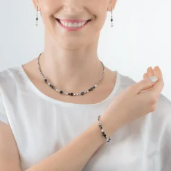 COEUR DE LION Princess Shape Mix Bracelet Black-White