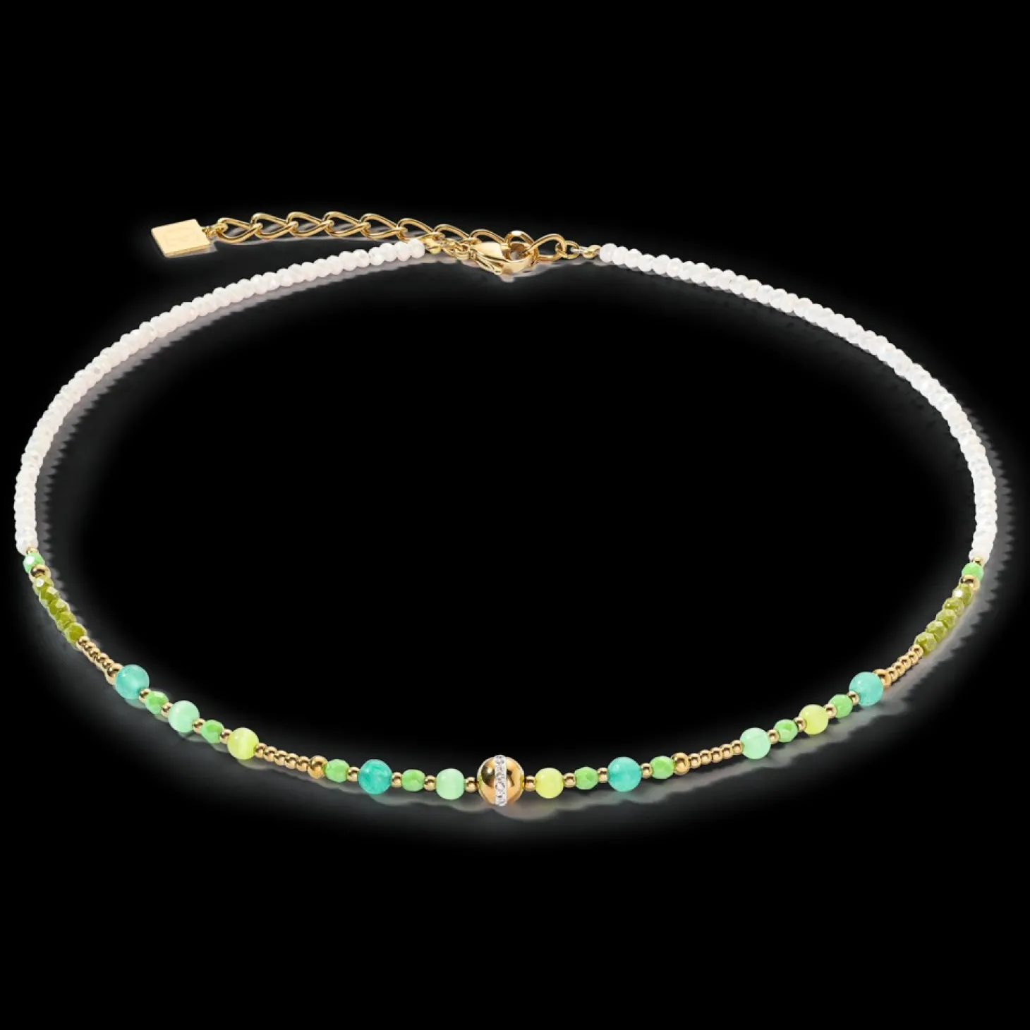 COEUR DE LION Princess Spheres Necklace Green