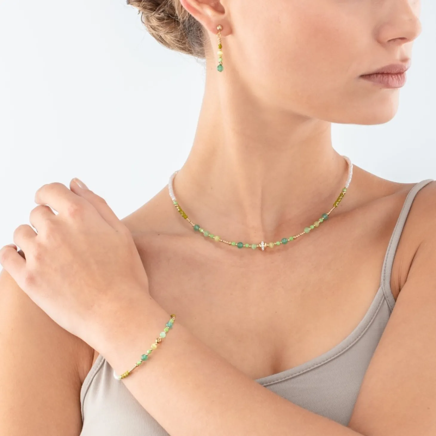 COEUR DE LION Princess Spheres Necklace Green