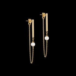 COEUR DE LION Solitaire Freshwater Pearl Earrings Gold