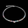 COEUR DE LION Sparkling Dot Gemstone Necklace Multicolour Vintage