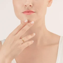 COEUR DE LION Sparkling Dots Ring Gold Crystal
