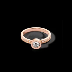 COEUR DE LION Sparkling Dots Ring Rose Gold Crystal