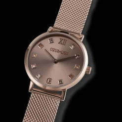 COEUR DE LION Watch Round Champagne Sunray Milanese Stainless Steel Champagne
