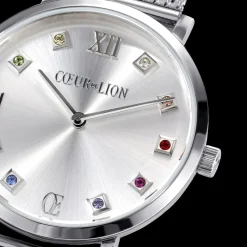 COEUR DE LION Watch Round Silver Sunray Milanese Stainless Steel