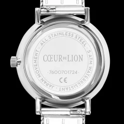 COEUR DE LION Watch Round Silver Sunray Milanese Stainless Steel