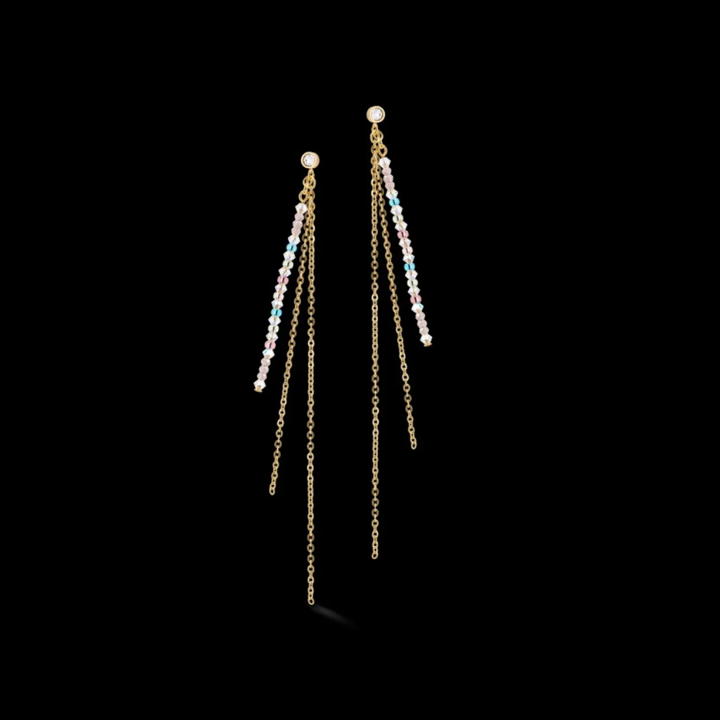 COEUR DE LION Waterfall Delicate Earrings Gold Multicolor Pastell Romantic